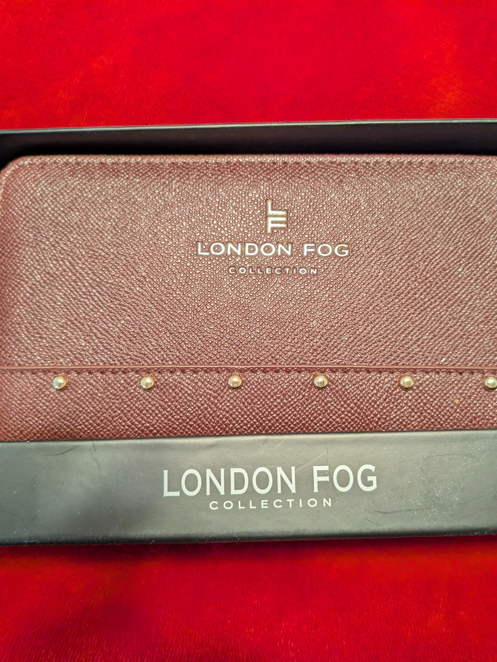 London Fog Samantha Wallet in Wine Red
